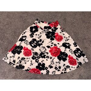 Fancyqube‎ Women's White, Black & Red/Pink A-Line Skirt